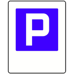 Znak drogowy rozpoczynający strefę płatnego parkowania