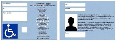 Wzór karty dla osób niepełnosprawnych